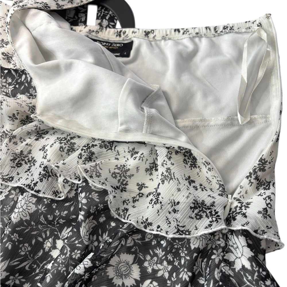 Nicole Benisti Y2K Floral Halter Tiered Ruffle Top L Boho Cottagecore - Picture 11 of 12